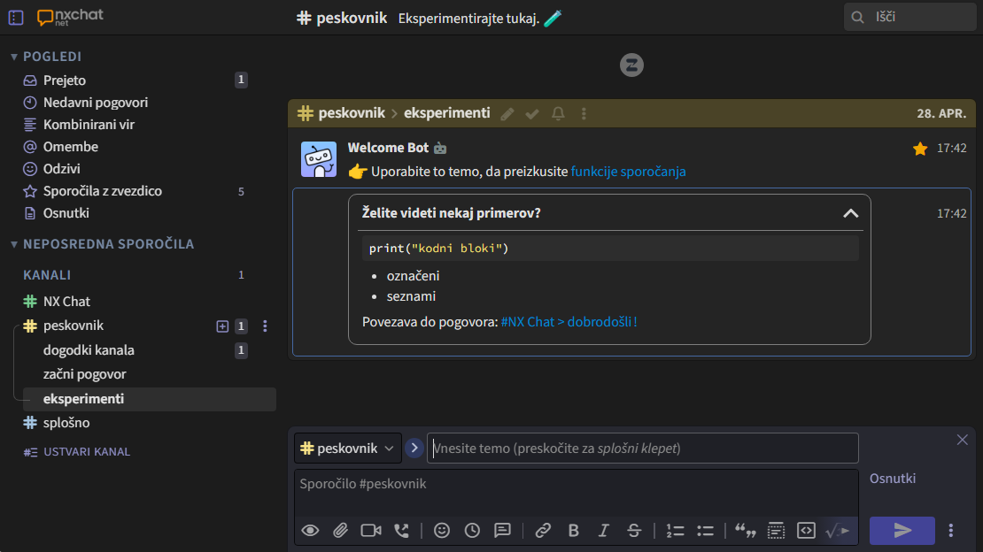 NXChat Web GUI